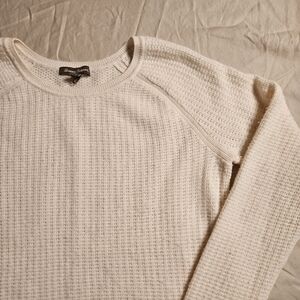 Tommy Bahama Women's Luxury Waffle Knit Sweater Cream Medium Wool  Cashmere